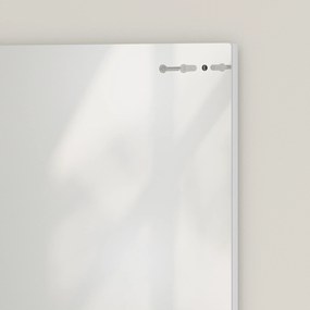 HOMCOM Lustro łazienkowe 50 x 60 cm, lustro ścienne z półką, do przedpokoju i korytarza, biały | Aosom PL