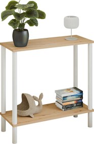 Nowoczesna konsola pod lustro dąb artisan + biały C9-H83