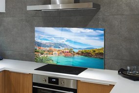 Szkło do Kuchni na Ścianę Wybrzeże w Objęciach Gór