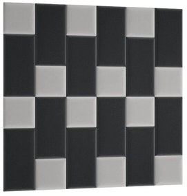 Zestaw 24 paneli tapicerowanych QUADRATTA 180x180 jasnoszary/ciemnoszary ELTAP