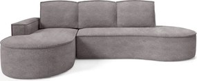 Narożnik MOLLY Lewostronny z funkcją spania, wolnostojący tkanina ABRIAMO 07 Szary