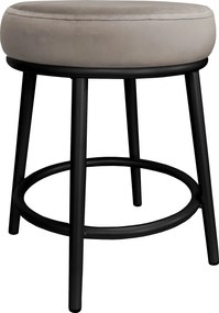 Taboret Ben tkanina Welur stelaż metalowy STOŁEK LOFT : Kolor Stelaża - Czarny , Kolor tkaniny - VELVET - MG09, Typ tkaniny - Velvet