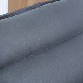 HOMCOM Fotel, kręcące siedzisko, regulowane oparcie, miękka tapicerka, oddychające pokrycie, Dunkelgrau, 62 x 70 x 95cm