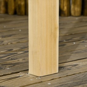 Outsunny Ławka Huśtawka z Pergolą 2 Osoby - Regulowana Wysokość, Solidne Drewno, 2,21x1,4x1,96m - Ogrodowy Azyl