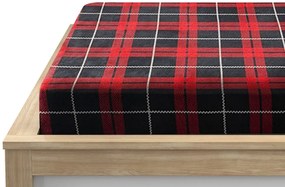 PrzytulneMieszkanie.pl Prześcieradło z mikropluszu ALBURY 200x200 cm czerwone