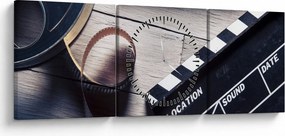 Obraz - Film (z zegarem) (90x30 cm)