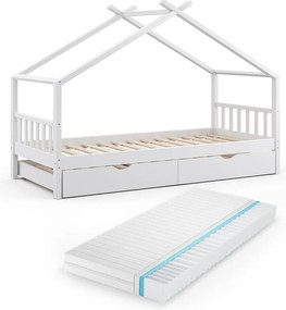 Łóżko domowe biały 208x97x148 design