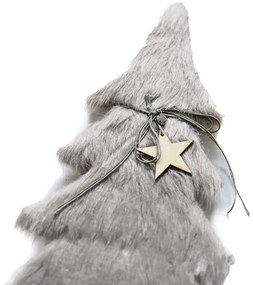 Choinka dekoracyjna z futerkiem LUSH 28 cm - różne kolory Kolor: Brązowy