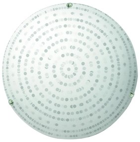 Biała lampa sufitowa ze szklanym kloszem ø 30 cm Circle – Candellux Lighting