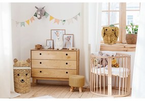 Dziecięcy kosz na zabawki z hiacyntu wodnego w naturalnym kolorze ø 30x56 cm Bear – Compactor