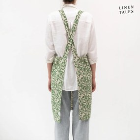 Lniany fartuch Evergreen Damask – Linen Tales