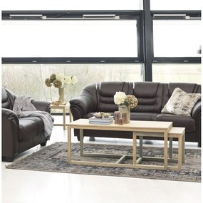 Zestaw 3 drewnianych stolików Actona Cornus Coffee, 120x60x50 cm