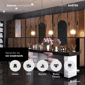 Metalowa szatnia 10-skrytkowa Bartek 136x45x172 cm antracyt/czerwony