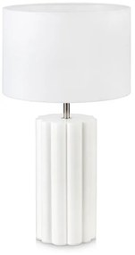 Biała lampa stołowa Markslöjd Column, wys. 44 cm