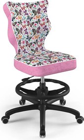 Krzesło biurkowe z podnóżkiem i wzorami Petit Black rozmiar 6 (159-188 cm)