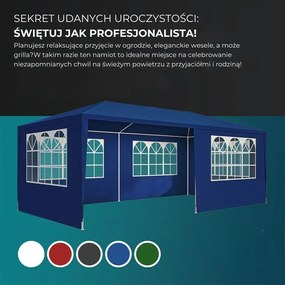Namiot imprezowy NEAPOL, 3x6m, niebieska Jurhan
