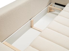 Masseno Sofa GIOIA z funkcją spania i pojemnikiem na pościel, Rozkładana sofa - Kremowy, LAMBI 8