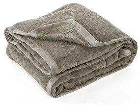 Szara narzuta na łóżko dwuosobowe z mikropluszu 220x240 cm Lamis – Tiseco Home Studio