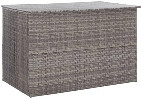 Szara rattanowa skrzynia ogrodowa P7-P85