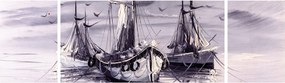 Obraz - Port, obraz olejny (170x50 cm)