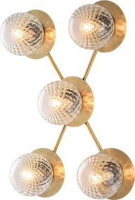 Lampa sufitowa Armonia z szczotkowanego brązu żelaznego 5 świateł dł. 62 x 42 BL285-PL5-BRZ