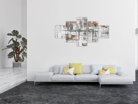 Obraz - Abstrakcyjne pociągnięcia (125x70 cm)