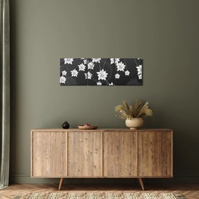 Obraz - Kwiaty na gałęziach (z zegarem) (90x30 cm)