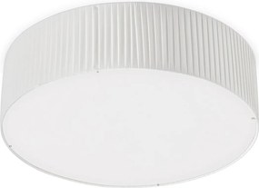 Lampa sufitowa VORADA w stylu nowoczesnym - g?. ø60 cm - LED COB AC 25W - 3540 lm Y 3K - IP20 - syntetyczny plisowany klosz wst?gowy - stal i biel