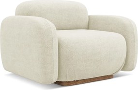 Kremowy moduł sofy z materiału bouclé Ailani – Makamii