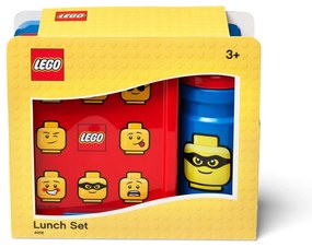 Zestaw czerwono-niebieskiego pojemnika na lunch i butelki LEGO® Iconic