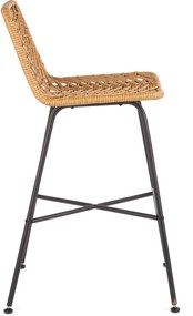 Rattanowy hoker z oparciem H97