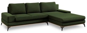 Butelkowozielony rozkładany narożnik Windsor &amp; Co Sofas Planet, prawostronny