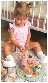 Tooky toy popołudniowa herbatka drewniany zestaw serwis