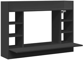 Minimalistyczne czarne ścienne biurko Z4-P37