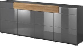 Komoda IBIZA 208 cm do Salonu Sypialni z Szufladą Antracyt
