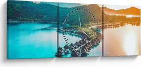 Obraz - Bora Bora (z zegarem) (90x30 cm)