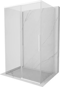 Mexen Rox-3S kabina prysznicowa 3-ścienna rozsuwana 140 x 95 cm, transparent, biała - 8C2-140-095-20-00-3S