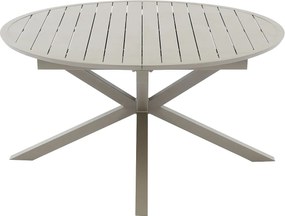 Stół ogrodowy z aluminium, okrągły, rozkładany  dł. 150/200 cm - Taupe - YOHA od MYLIA
