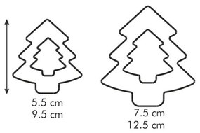 Tescoma Dwustronne foremki do wykrawania choinki DELÍCIA
