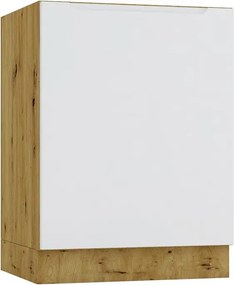 Szafka pod zlew 60 cm dąb artisan + szary T8-K04