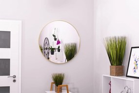 Złote okrągłe lustro ścienne LEOBERT - różne rozmiary Średnica lustra: 80 cm