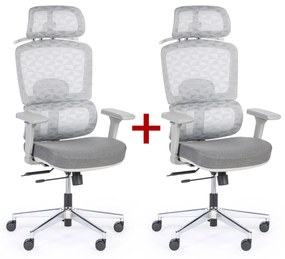 Krzesło biurowe TERRY 1+1 GRATIS, szary