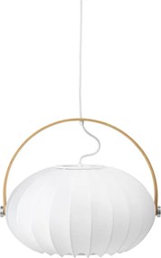Halo Design 746347 - Lampa wisząca na lince DC 1xE27/40W/230V śr. 40 cm biały/dąb