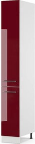 Szafka aptekarska bordowa czerwień wysoki połysk 30x58x206.8 fame-line