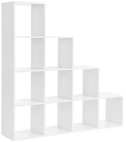 Vasagle Półka magazynowa, regał KALLA, 129,5x29x129,5cm, biały