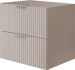 Szafka pod umywalkę, Kaszmir, 60 x 57 x 46 cm, uchwyt srebrny, bez blatu