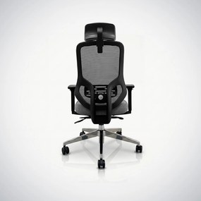 Ergonomiczny fotel biurowy z siatką ciemnoszary AXIS
