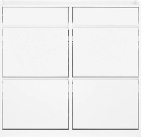 SoBuy Szafka na buty z 4 drzwiami i 2 szufladami FSR169-W