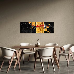 Abstrakcyjny obraz - Tancerka (z zegarem) (90x30 cm)