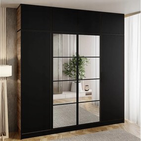 Garderoba z nadstawką EDEN 4D Dąb Craft Złoty + Czarny Wzór 4